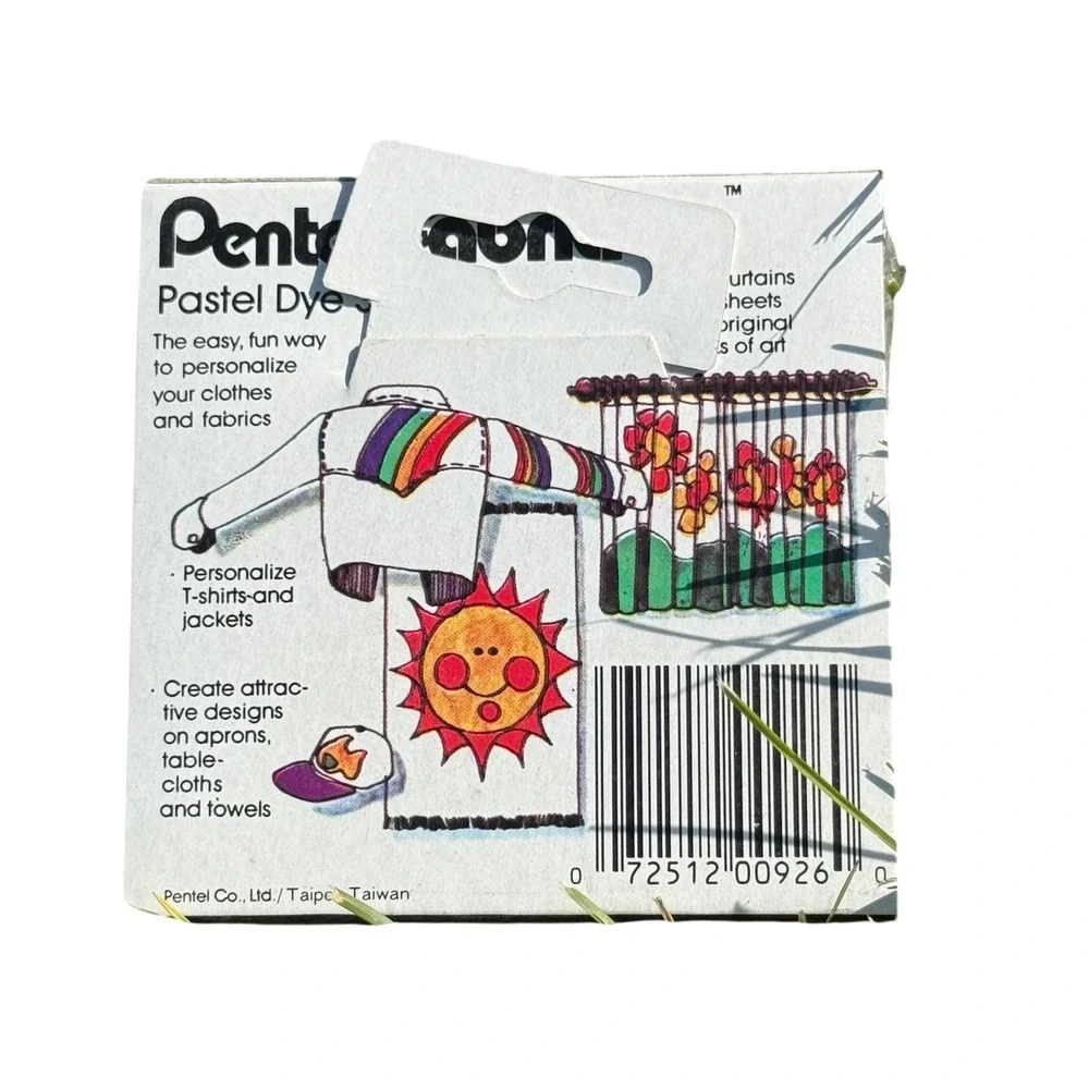 Vintage Pentel FabricFun Pastel Dye Sticks PTS-7 Fabric Crayons DIY Crafts 7pc
